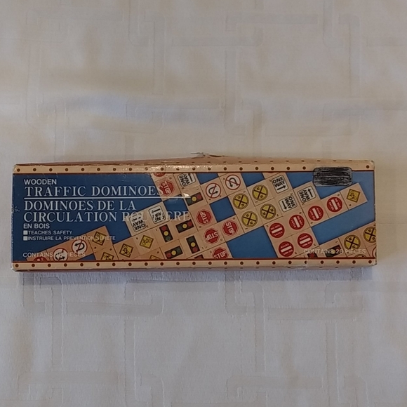 Vintage Wooden Traffic Dominoes - Picture 1 of 9